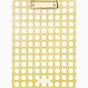 Office Supplies & Stationery^Lilly Pulitzer Acrylic Clipboard Gold Metallic Caning