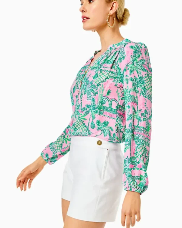 Bottoms^Lilly Pulitzer 5" Alessi Stretch Short Resort White