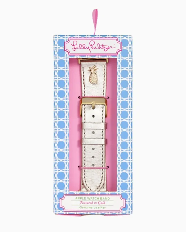 Phone & Tech^Lilly Pulitzer Apple Watch Band Gold Metallic