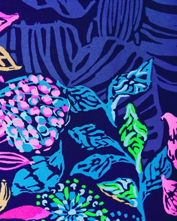 Bottoms^Lilly Pulitzer 32" Bal Harbour Palazzo Pant Aegean Navy Calypso Coast Engineered Pant