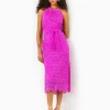 Dresses^Lilly Pulitzer Bingham Lace Midi Dress Wild Fuchsia Scalloped Shell Lace