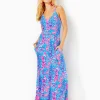 Dresses^Lilly Pulitzer Blake Maxi Dress Cumulus Blue Orchid Oasis