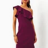 Dresses^Lilly Pulitzer Bordeaux One-Shoulder Dress Amarena Cherry Knit Pucker Jacquard