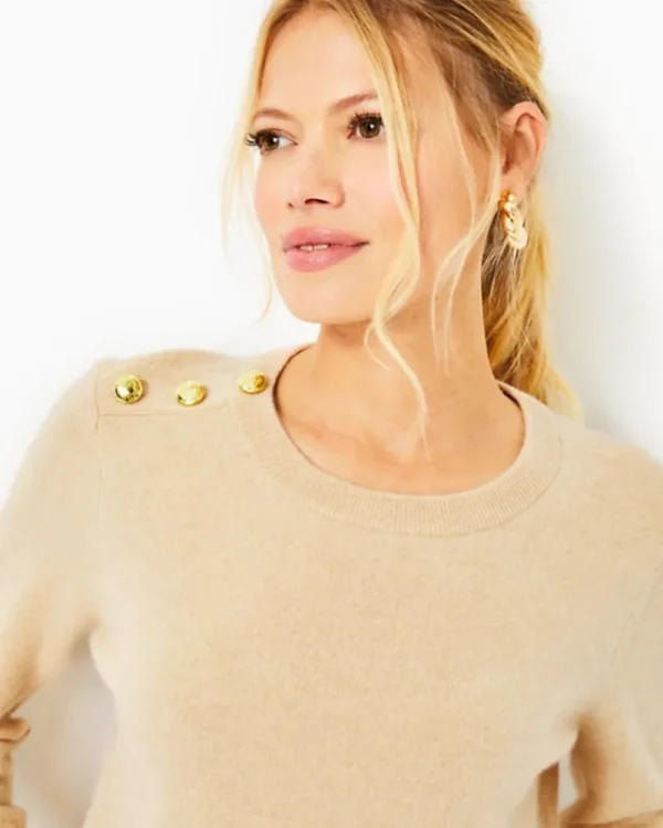 Sweaters & Cardigans^Lilly Pulitzer Brinkley Cashmere Sweater Heathered Sand Bar