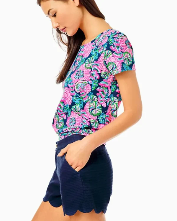 Bottoms^Lilly Pulitzer 5" Buttercup Scallop Hem Short True Navy