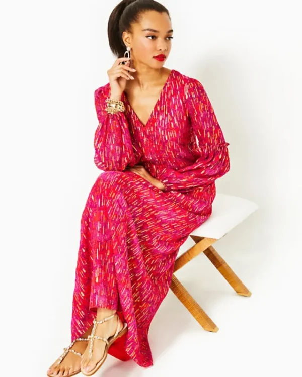Dresses^Lilly Pulitzer Cleme Maxi Dress Amaryllis Red Secret Hideaway