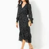 Dresses^Lilly Pulitzer Cristiana Midi Dress Onyx Viscose Metallic Clip Dobby