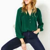 Tops^Lilly Pulitzer Elsa Silk Top Evergreen