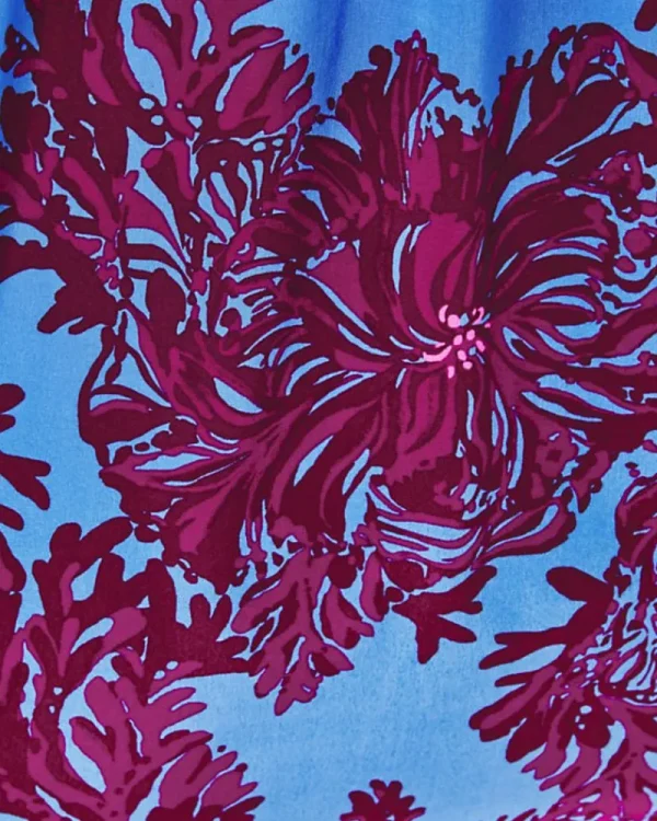Tops^Lilly Pulitzer Elsa Silk Top Abaco Blue Feel Like A Shellebrity