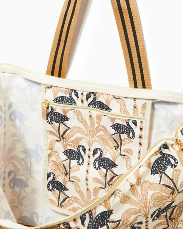 Bags^Lilly Pulitzer Getaway Packable Tote Deeper Coconut Lil Stir It Up