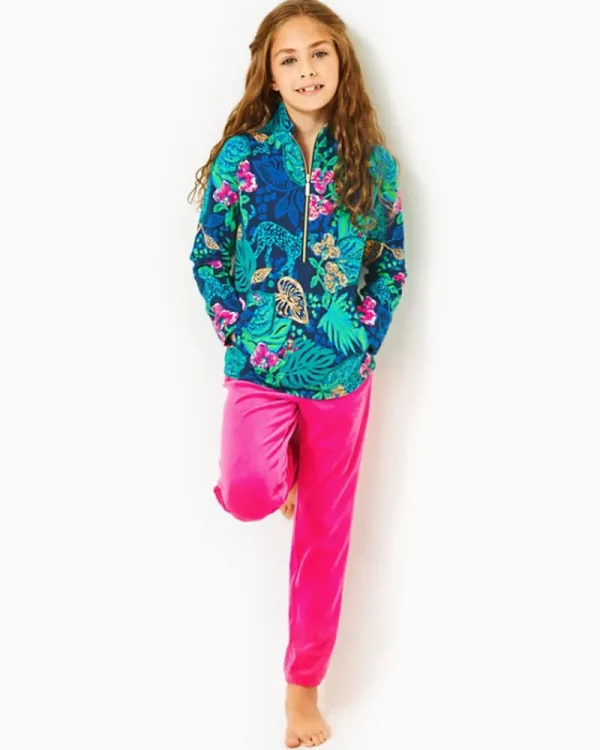 Girls Tops & Bottoms^Lilly Pulitzer Girls Little Skipper Popover Low Tide Navy Life Of The Party