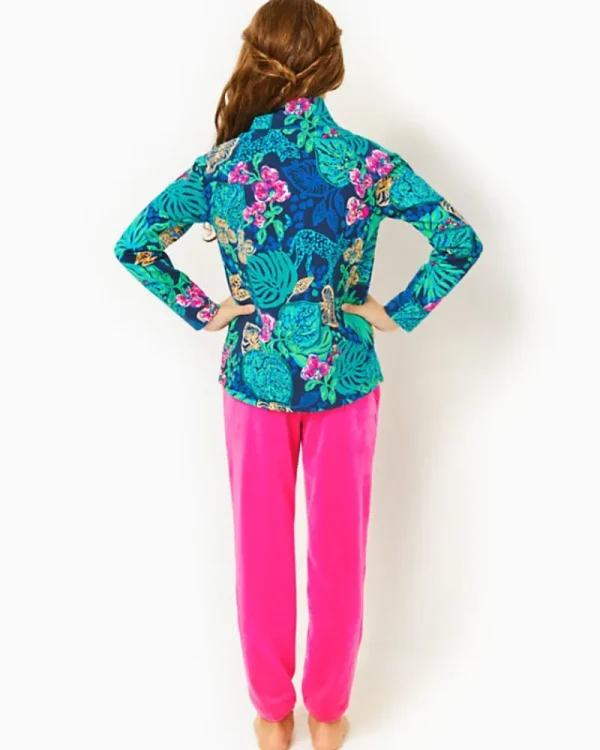 Girls Tops & Bottoms^Lilly Pulitzer Girls Little Skipper Popover Low Tide Navy Life Of The Party