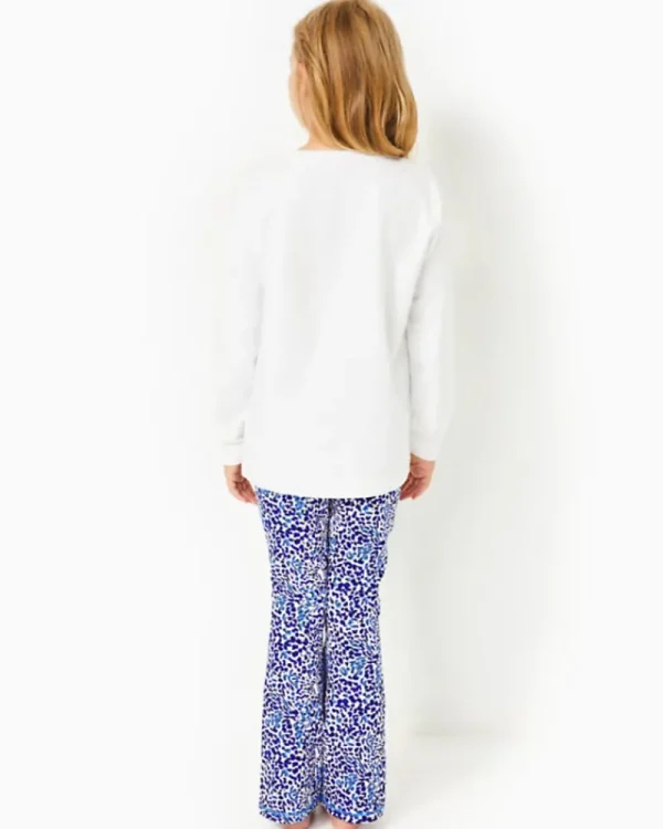 Girls Tops & Bottoms^Lilly Pulitzer Girls Mini Ballad Sweatshirt Resort White Lilly Pulitzer Embroidery Childrens