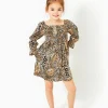 Girls Dresses & Rompers^Lilly Pulitzer Girls Mini Beyonca Cotton Dress Rattan Walk On The Wild Side
