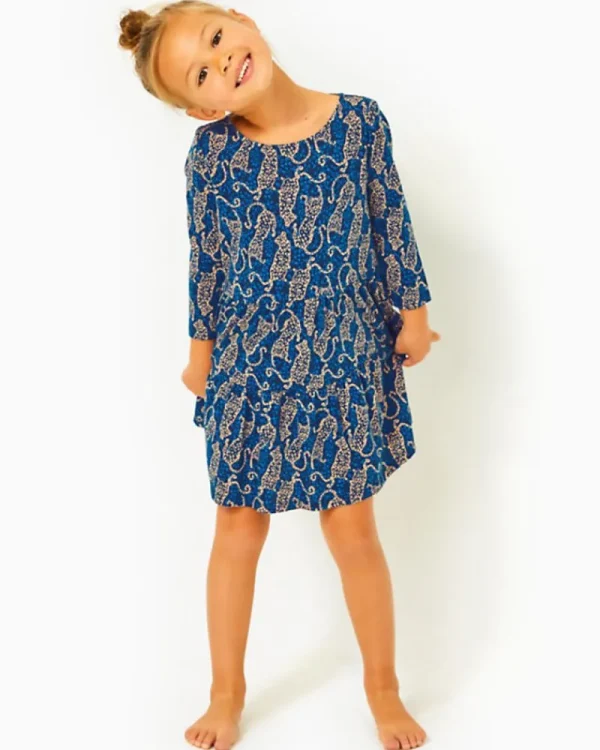 Girls Dresses & Rompers^Lilly Pulitzer Girls Mini Geanna Dress Low Tide Navy Easy To Spot