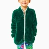Girls Tops & Bottoms^Lilly Pulitzer Girls Mini Joyce Sherpa Jacket Evergreen