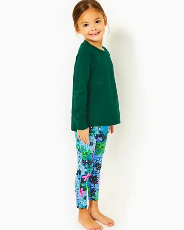 Girls Tops & Bottoms^Lilly Pulitzer Girls Mini Luxletic Beach Comber Sweatshirt Evergreen