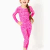 Girls Pajamas^Lilly Pulitzer Girls Mini Sammy Pajama Set Cerise Pink Pinkie Promises