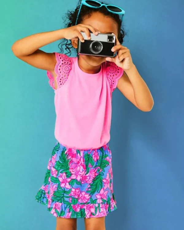 Girls Dresses & Rompers^Lilly Pulitzer Girls Tania Romper Cerise Pink Safari Sunset