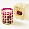 Home Decor^Lilly Pulitzer Glass Candle With Gold Caning Amarena Cherry