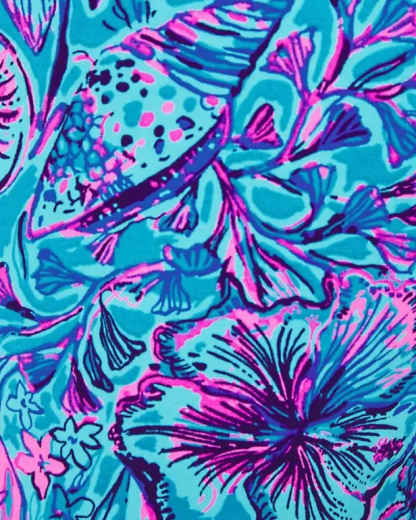 Bottoms^Lilly Pulitzer 5" Gretchen High Rise Short Breakwater Blue Shells N Bells