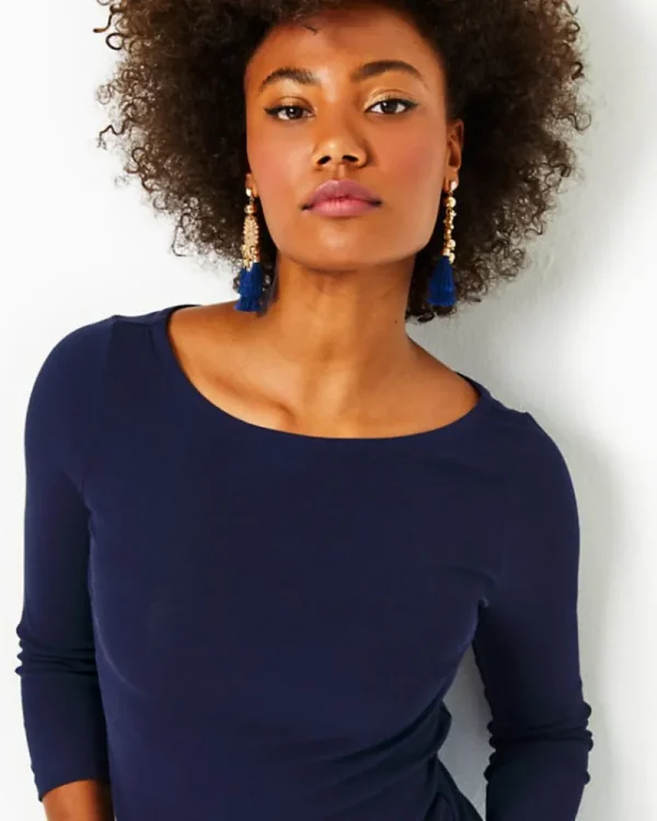 Tops^Lilly Pulitzer Halee 3/4-Sleeve Top True Navy