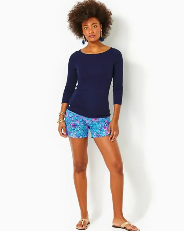 Tops^Lilly Pulitzer Halee 3/4-Sleeve Top True Navy