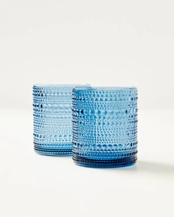 Tabletop^Lilly Pulitzer Hobnail Glasses Abaco Blue