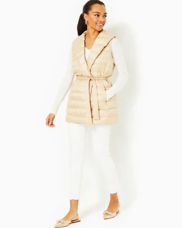Outerwear^Lilly Pulitzer Islande Puffer Vest Sand Bar