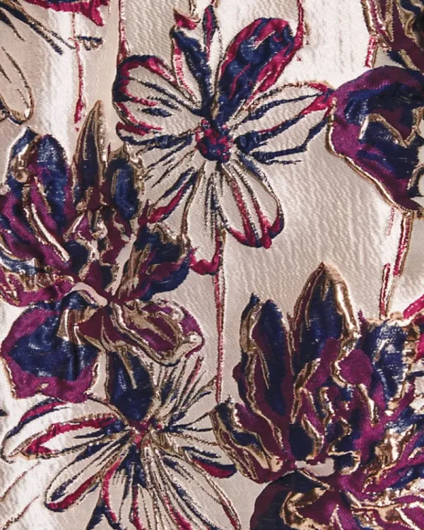 Dresses^Lilly Pulitzer Jollian Floral Jacquard Dress Low Tide Navy X Amarena Cherry Fete Floral Brocade