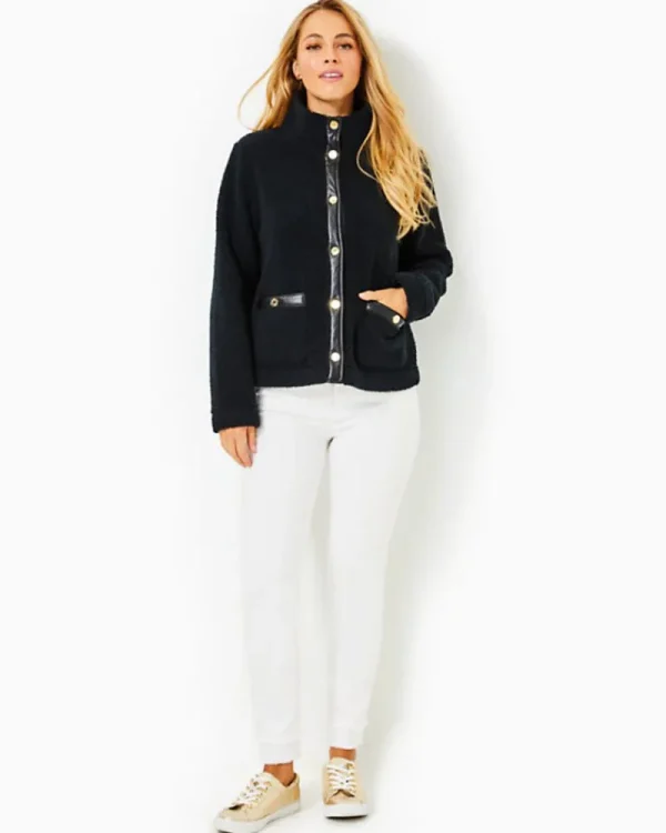 Loungewear^Lilly Pulitzer Kamey Sherpa Jacket Onyx