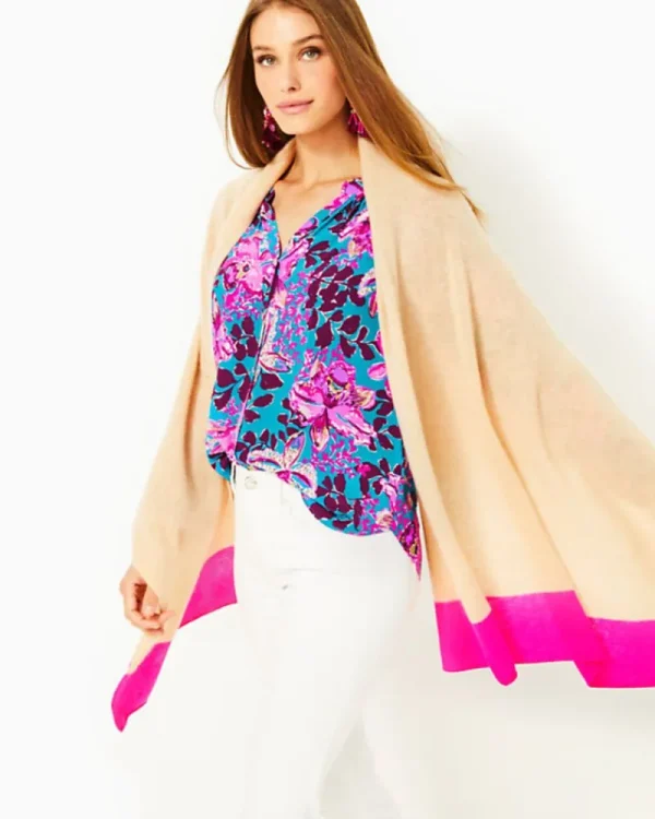 Sweaters & Cardigans^Lilly Pulitzer Lanelle Cashmere Wrap Heathered Sand Bar