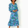 Dresses^Lilly Pulitzer Loubella Smocked Midi Dress Multi Soiree All Day