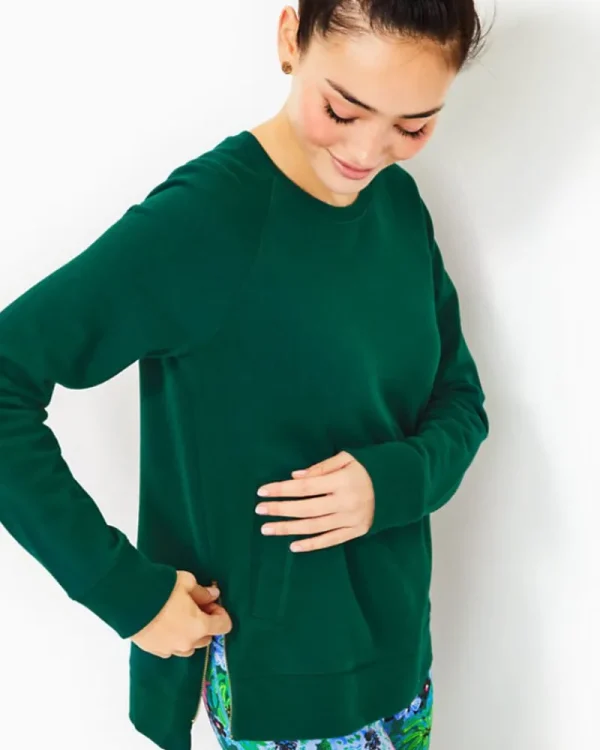 Loungewear^Lilly Pulitzer Luxletic Beach Comber Pullover Evergreen