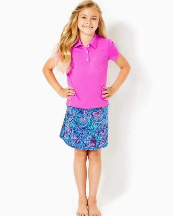 Girls Tops & Bottoms^Lilly Pulitzer Luxletic Girls Mini Frida Polo Orchid Oasis