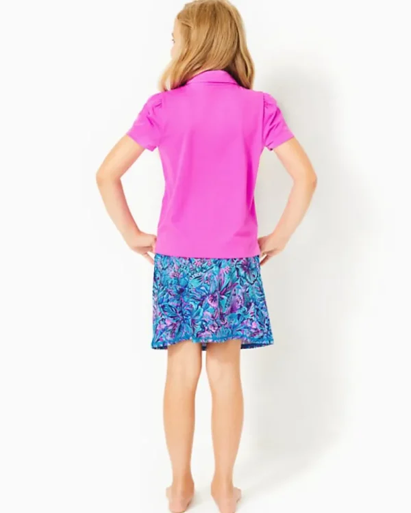 Girls Tops & Bottoms^Lilly Pulitzer Luxletic Girls Mini Frida Polo Orchid Oasis