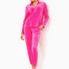Loungewear^Lilly Pulitzer 28" Mallie Velour Pant Pink Palms
