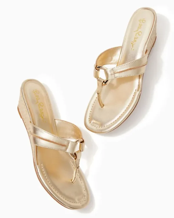 Shoes^Lilly Pulitzer Mckim Wedge Sandal Gold Metallic