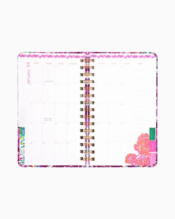 Office Supplies & Stationery^Lilly Pulitzer 2024 Medium Monthly Planner - 12 Month Amarena Cherry Tropical With A Twist