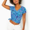 Loungewear^Lilly Pulitzer Meredith Tee Breakwater Blue Shells N Bells