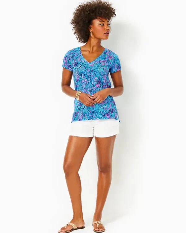 Loungewear^Lilly Pulitzer Meredith Tee Breakwater Blue Shells N Bells