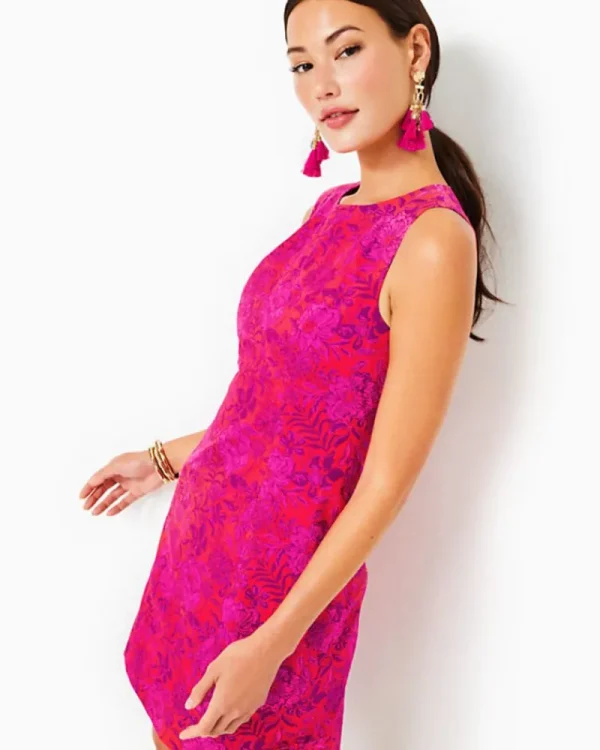 Dresses^Lilly Pulitzer Mila Stretch Shift Dress Amaryllis Red Secret Hideaway