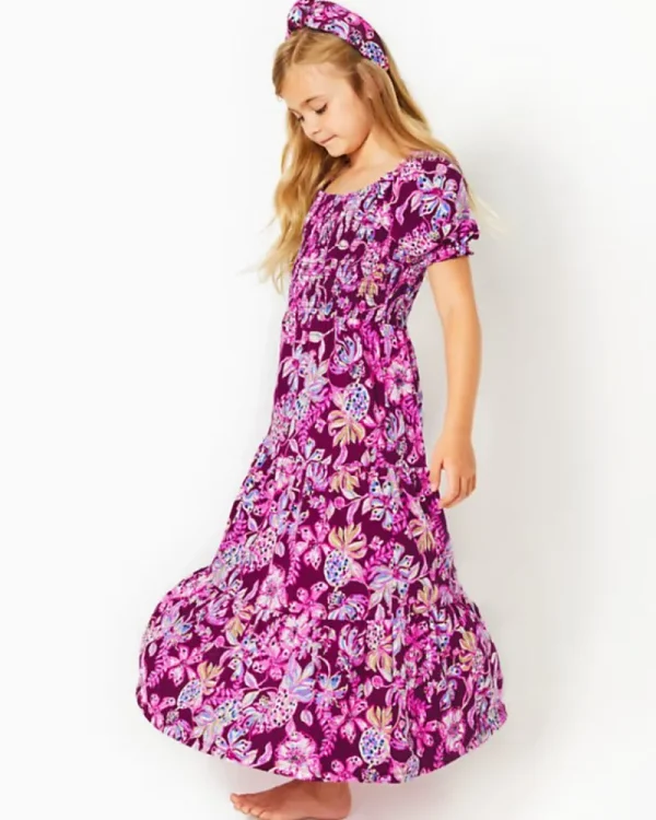 Girls Dresses & Rompers^Lilly Pulitzer Mini Jilly Sleeved Midi Dress Amarena Cherry Tropical With A Twist