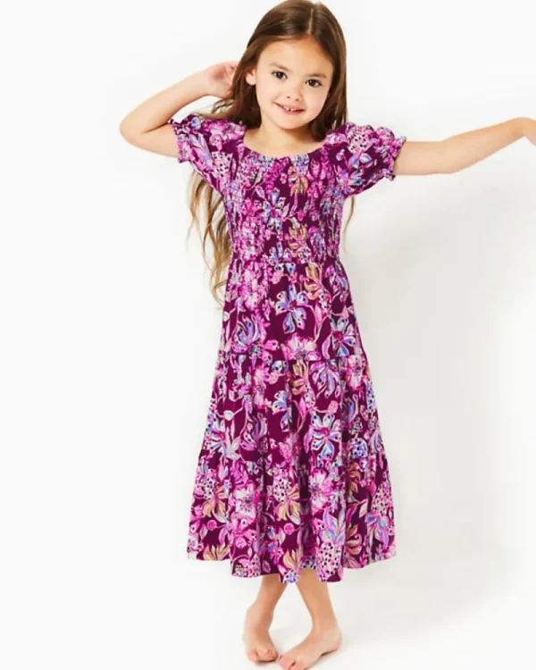 Girls Dresses & Rompers^Lilly Pulitzer Mini Jilly Sleeved Midi Dress Amarena Cherry Tropical With A Twist