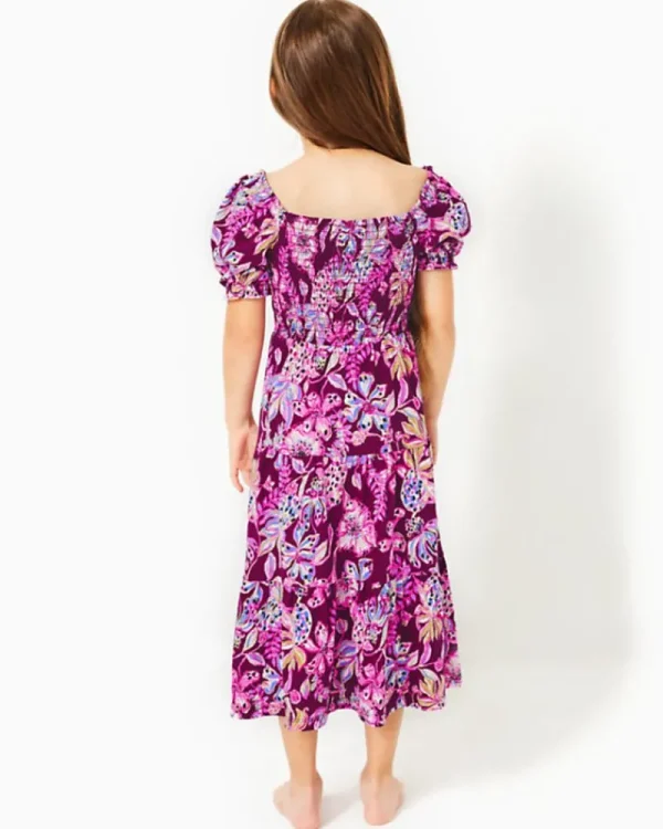 Girls Dresses & Rompers^Lilly Pulitzer Mini Jilly Sleeved Midi Dress Amarena Cherry Tropical With A Twist