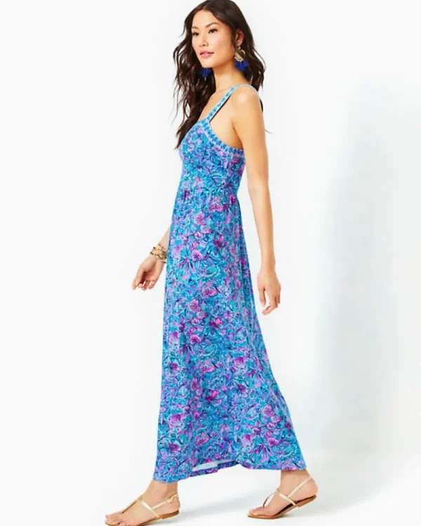 Dresses^Lilly Pulitzer Mirasol Maxi Dress Breakwater Blue Shells N Bells Engineered Knit Dress