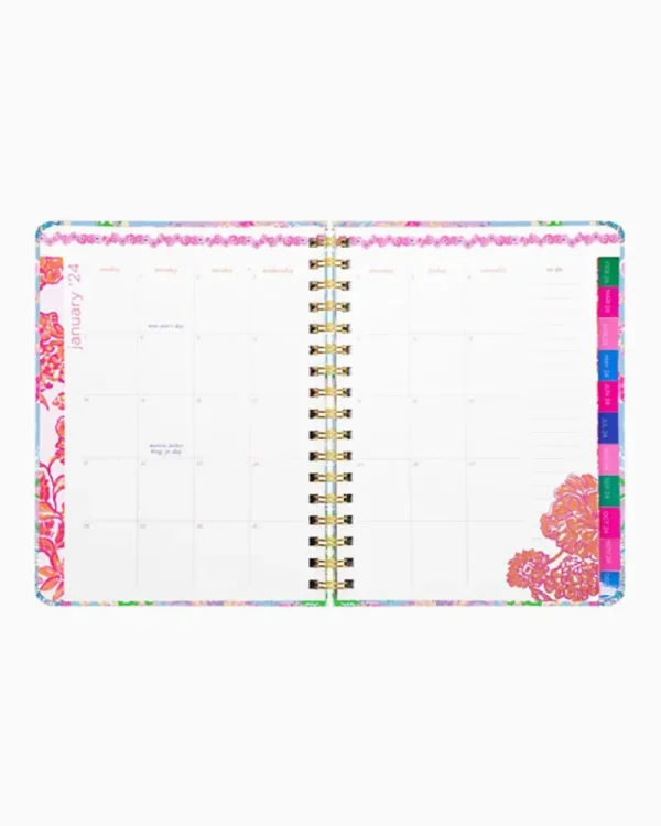 Office Supplies & Stationery^Lilly Pulitzer 2023-2024 17 Month Agenda Celestial Blue Cay To My Heart