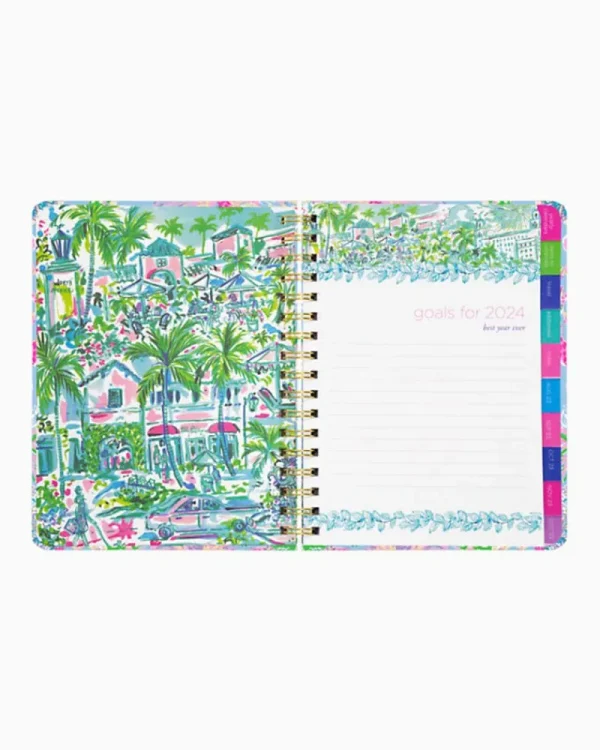 Office Supplies & Stationery^Lilly Pulitzer 2023-2024 17 Month Agenda Celestial Blue Cay To My Heart