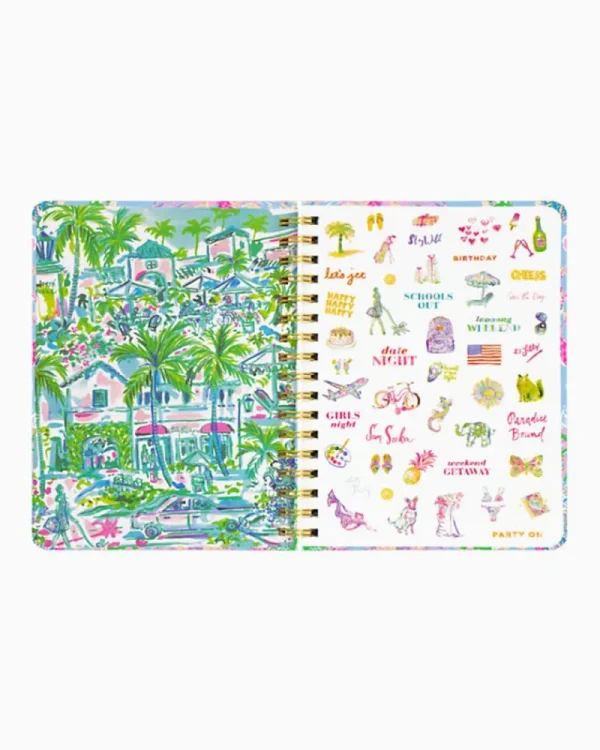 Office Supplies & Stationery^Lilly Pulitzer 2023-2024 17 Month Agenda Celestial Blue Cay To My Heart