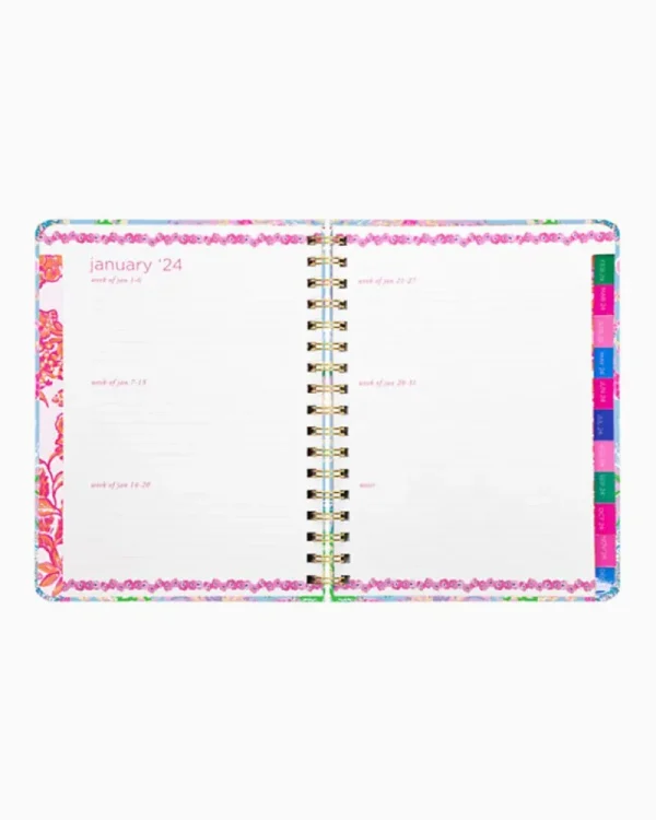 Office Supplies & Stationery^Lilly Pulitzer 2023-2024 17 Month Agenda Celestial Blue Cay To My Heart